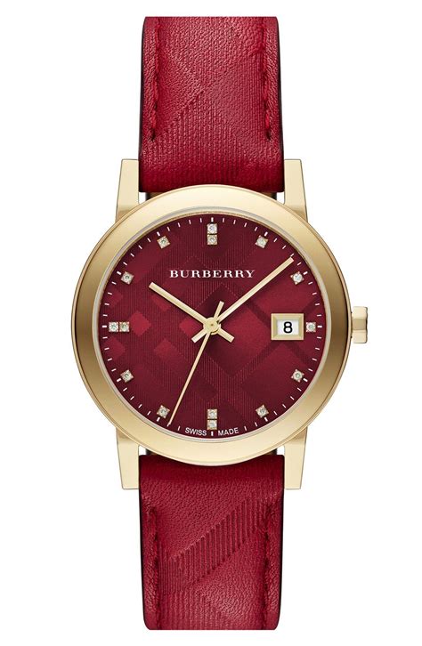 burberry watch red band|Burberry watches usa.